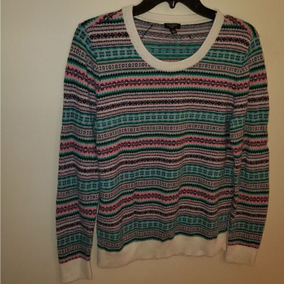 Talbots Lambs Wool Multicolor sweater M - Picture 9 of 9